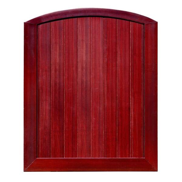Veranda Pro Series 5 ft. W x 6 ft. H Mahogany Vinyl Anaheim Privacy Arched Top Fence Gate