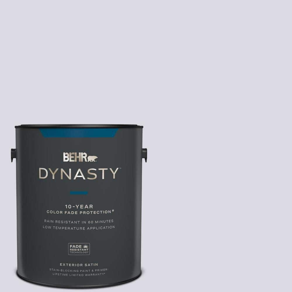 BEHR DYNASTY 1 gal. S5701 Misty Lavender Satin Enamel Exterior StainBlocking Paint & Primer