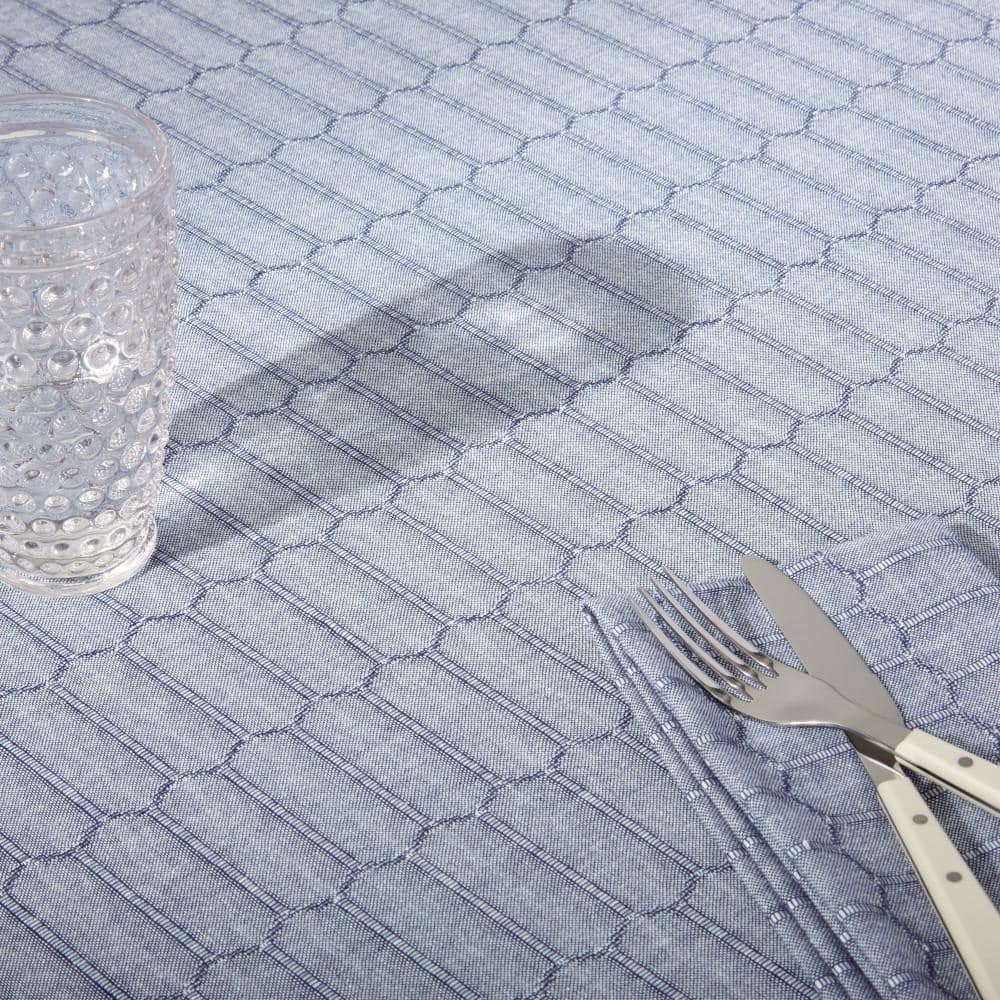 Gray Cotton Blend Rectangular Tablecloth, 60"x120"