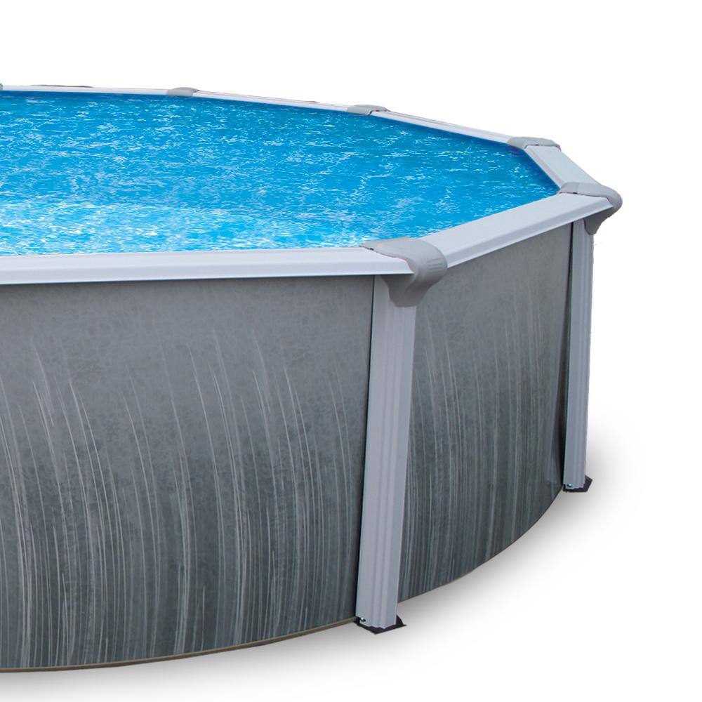 Martinique 18-ft Round 52-in Deep Steel Wall Above Ground Pool with Filter and Pump