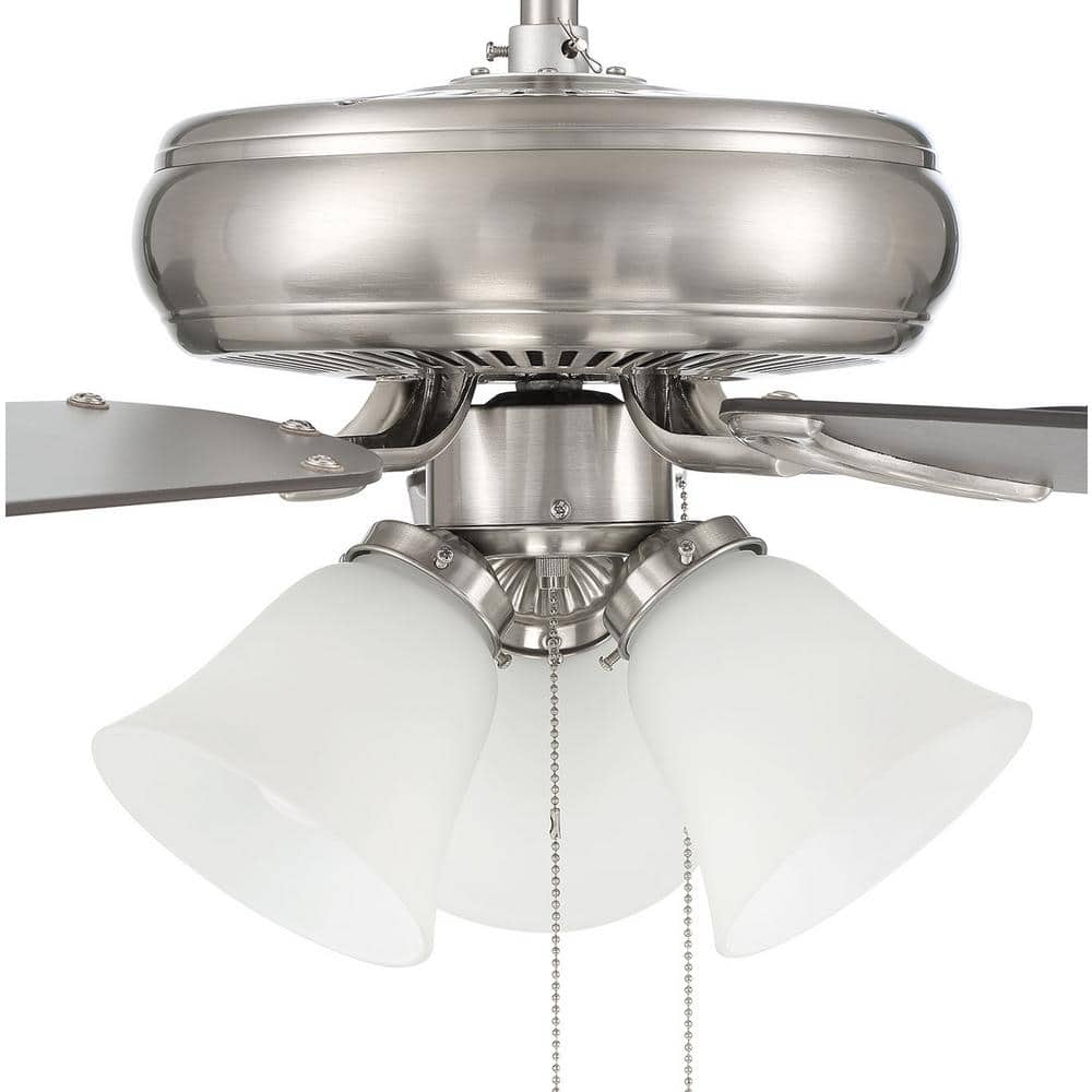 52'' Brushed Nickel Ceiling Fan with LED Lights