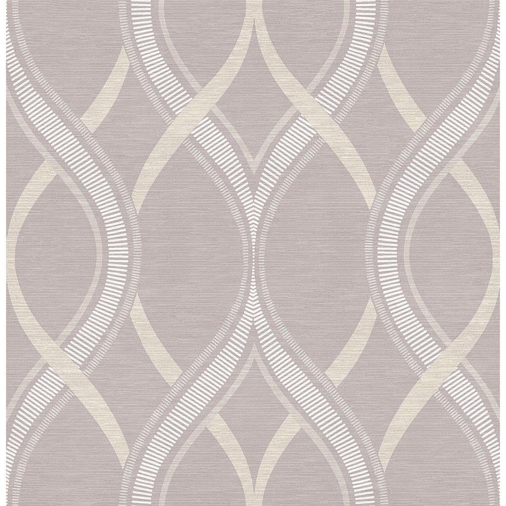 Frequency Lavender Ogee Paper Strippable Roll Wallpaper (Covers 56.4 sq. ft.)