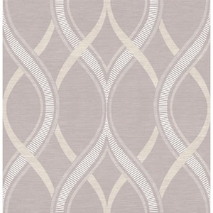 Frequency Lavender Ogee Paper Strippable Roll Wallpaper (Covers 56.4 sq. ft.)