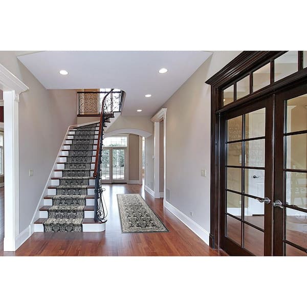 Kurdamir Elegante Nightfall 33 in. x Your Choice Length Stair Runner Rug