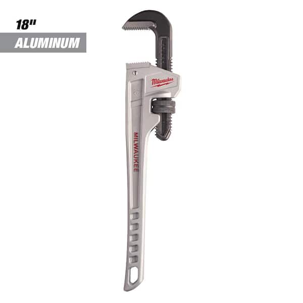 Milwaukee 18 in. Aluminum Pipe Wrench 48-22-7218 - The Home Depot