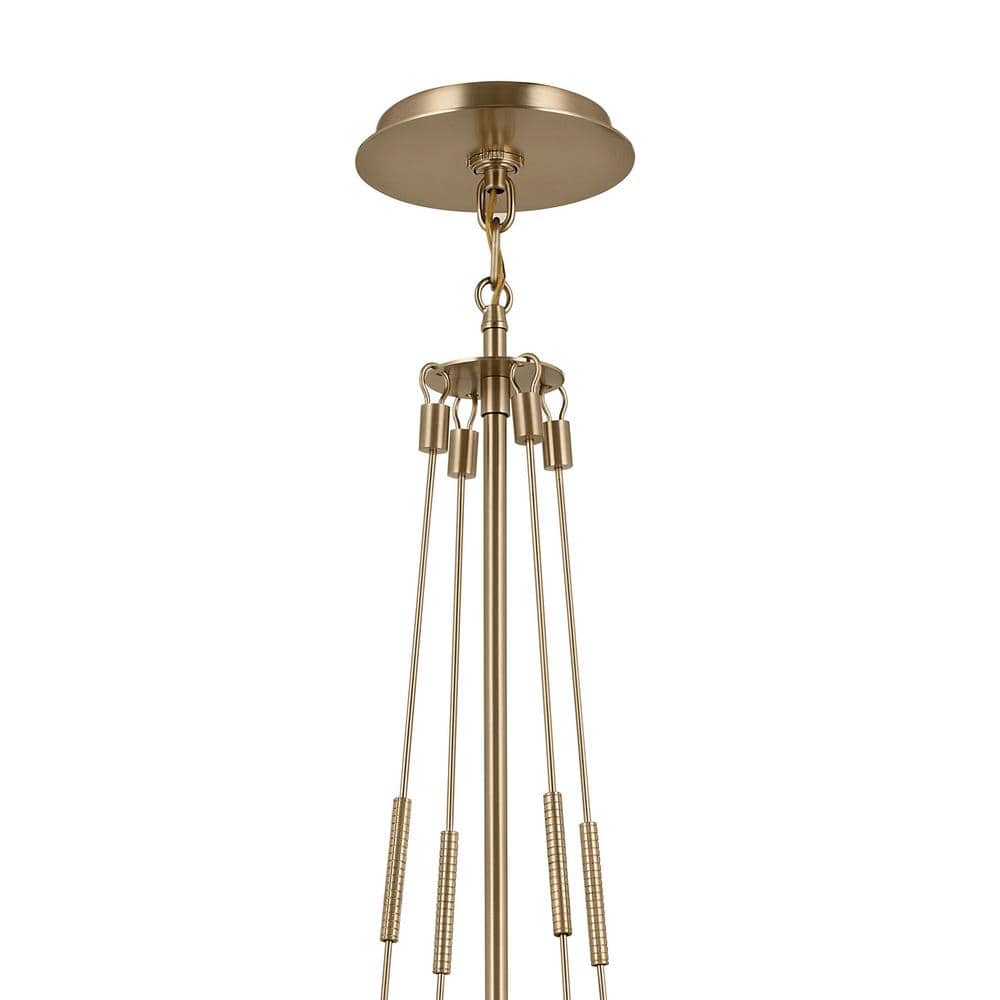 Albers Champagne Bronze 10.5" Globe Pendant with Opal Glass Shade