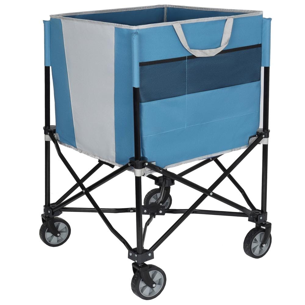 4.47 cu. ft. Folding Steel Utility Wagon Garden Cart for Ball Storage in Blue price history on PriceWatchPro