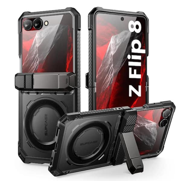 SUPCASE UB Grip MagSafe Case for Samsung Galaxy Z Flip 8 with Kickstand & Front Screen Protector