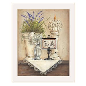 Bath Pretty Floral by Unknown 1 Piece Framed Graphic Print Typography Art Print 12 in. x 10 in. .