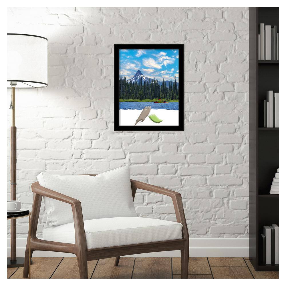 Jet Black Matte Polystyrene 15" x 12" Hanging Picture Frame