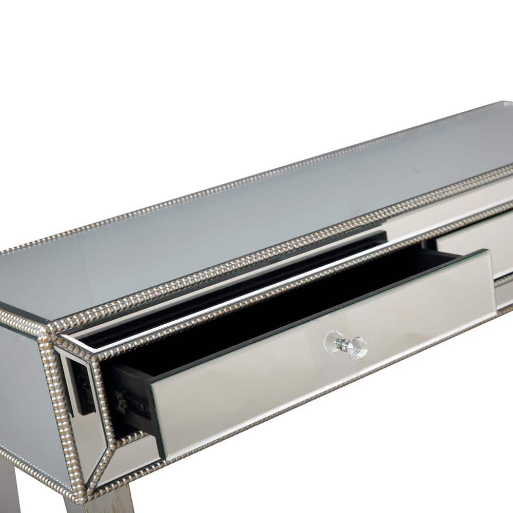 Alice Mirrored Glass Console Table with Storage