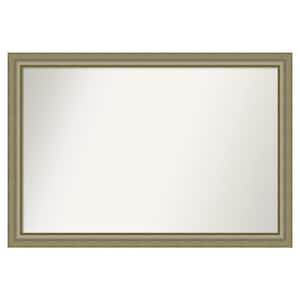 Vegas Silver 50.75 in. x 34.75 in. Custom Non-Beveled Wood Framed Bathroom Vanity Wall Mirror