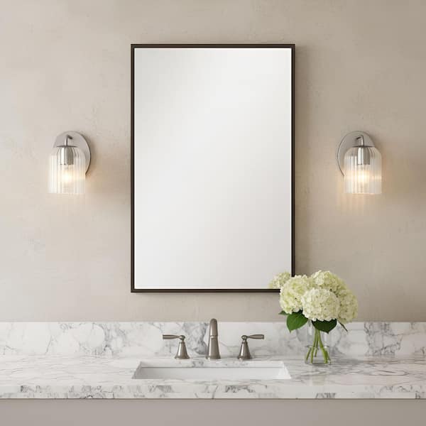 Eisele 5 in. W x 8 in. H 1-Light Brushed Nickel Dimmable Wall Sconce with No Bulb Included