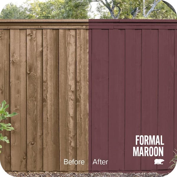 5 gal. #PPU1-14 Formal Maroon Solid Color House and Fence Exterior Wood Stain