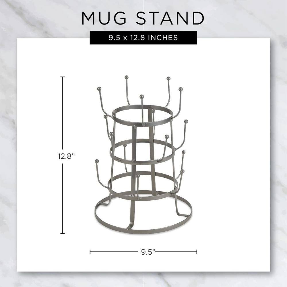 Matte Rose Gold 3-Tier Metal Vintage Mug Stand