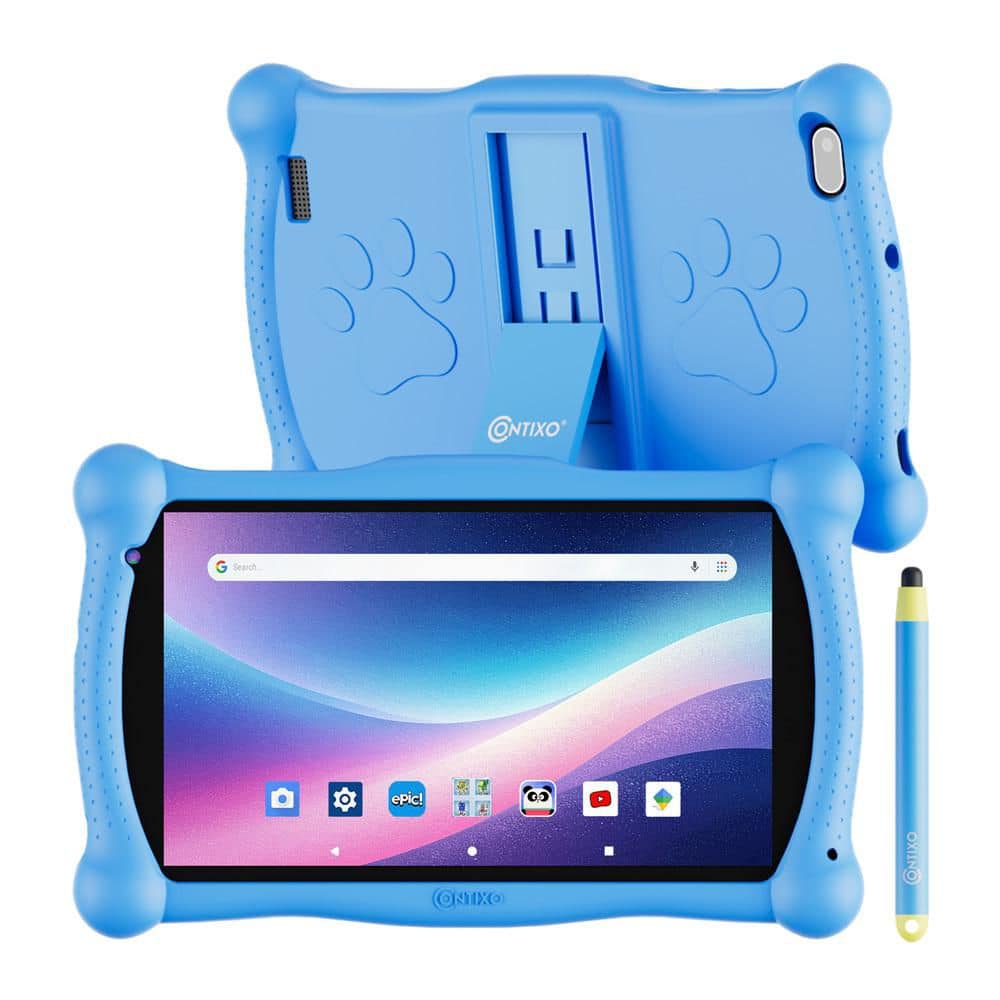 7 in. Kids Tablet 16GB Android 11 with Parental Controls, Kid-Proof Case and HD Touchscreen, Blue