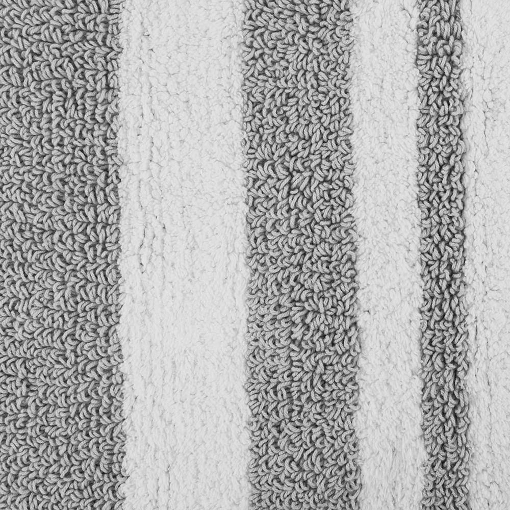 Aoibox 20 in. x 30 in. Spa Cotton Reversible Bath Rug, Gray SNSA10IN353