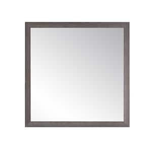 24 in. W x 29 in. H Rectangle Framed Charcoal Gray Mirror