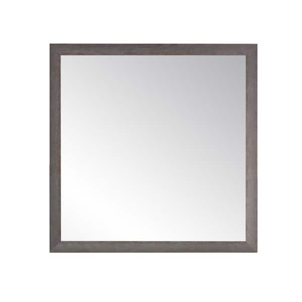 BrandtWorks 24 in. W x 29 in. H Rectangle Framed Charcoal Gray Mirror