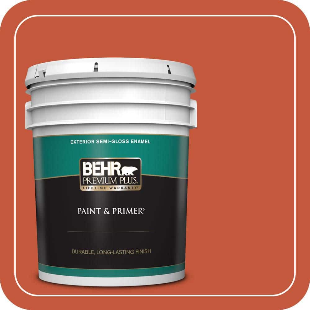 5 gal. #BIC-31 Fire Coral Semi-Gloss Enamel Exterior Paint & Primer product image for price tracking