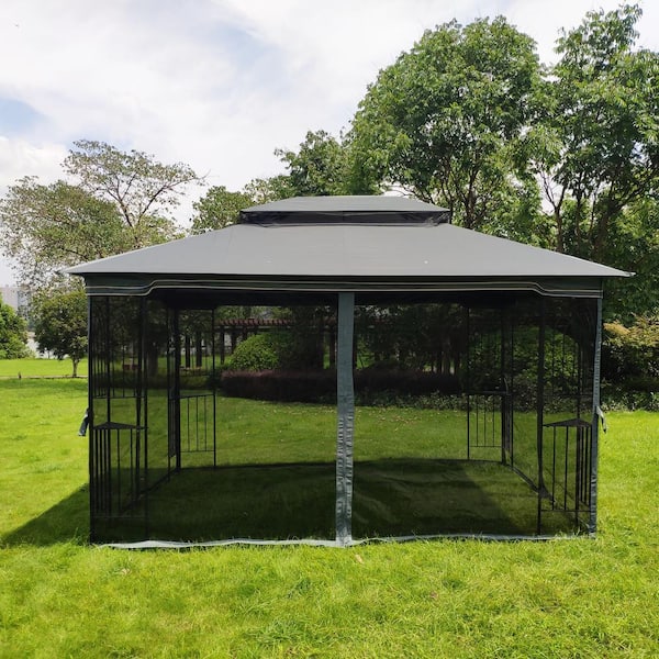 Cesicia 13 ft. x 10 ft. Gray Outdoor Canopy Tent With Ventilated