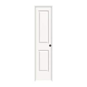 18 in. x 80 in. Carrara 2 Panel Left-Hand Hollow Core White Painted Molded Composite Single Prehung Interior Door