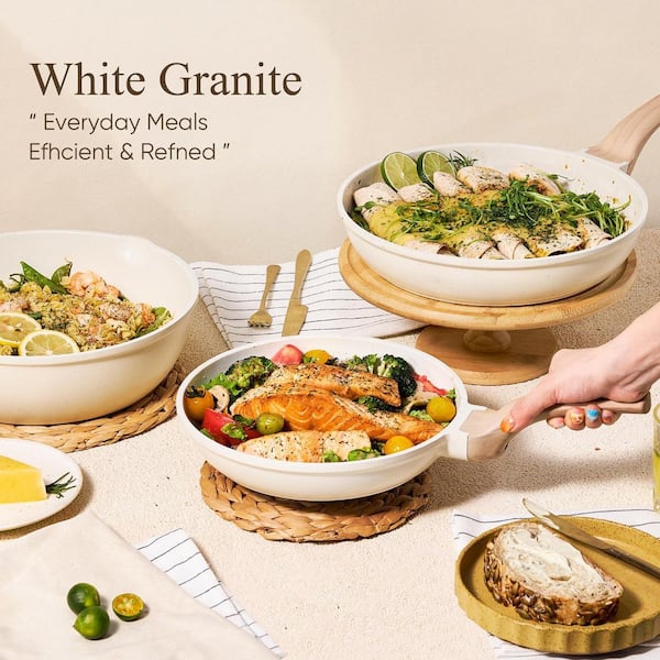 Wudkey 21 Piece Nonstick Pots and Pans Set, Granite Cookware Set