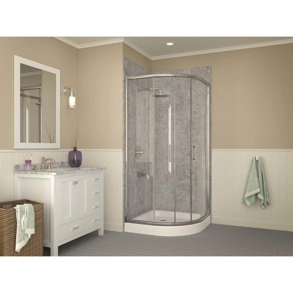 Randi 36'' White Acrylic Double Threshold Shower Base