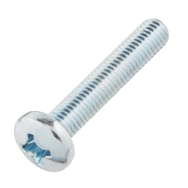 Everbilt M8-1.25x45mm Zinc Pan Head Phillips Drive Machine Screw 1 ...