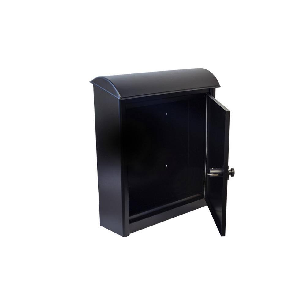 Black Steel Lockable Wall Mounted Mailbox