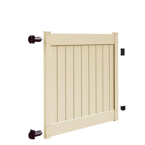 Linden 5 ft. W x 5 ft. H Sand Vinyl Un-Assembled Fence Gate