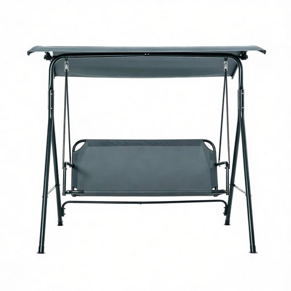 Gray Metal Outdoor Patio Swing Chair,With Sunshade Garden Swing Chair,Stable Swing Chair,Swing Bench price history on PriceWatchPro