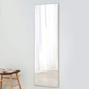 22 in. x 65 in. Modern Rectangle Framed Full-Length Mirror Silver Aluminum Alloy Mirror Standing Mirror, Standing Holder