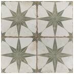 Kings Star Sage Encaustic 17-5/8 in. x 17-5/8 in. Ceramic Floor and Wall Tile (33 cases / 363.66 sq. ft. / pallet)