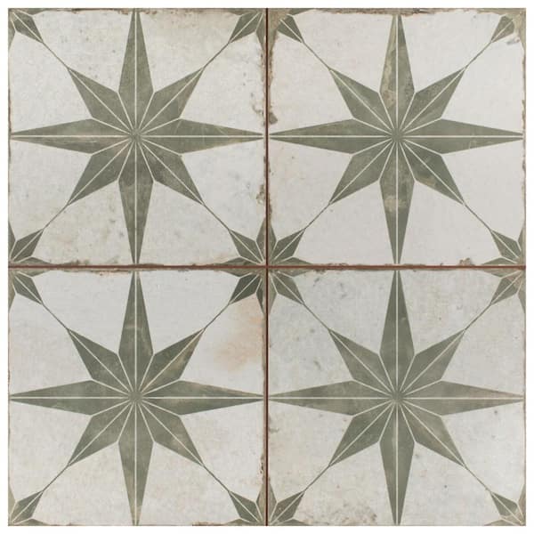 Merola Tile Kings Star Sage 17-5/8 in. x 17-5/8 in. Ceramic Floor and Wall Tile (361.35 sq. ft./Pallet)
