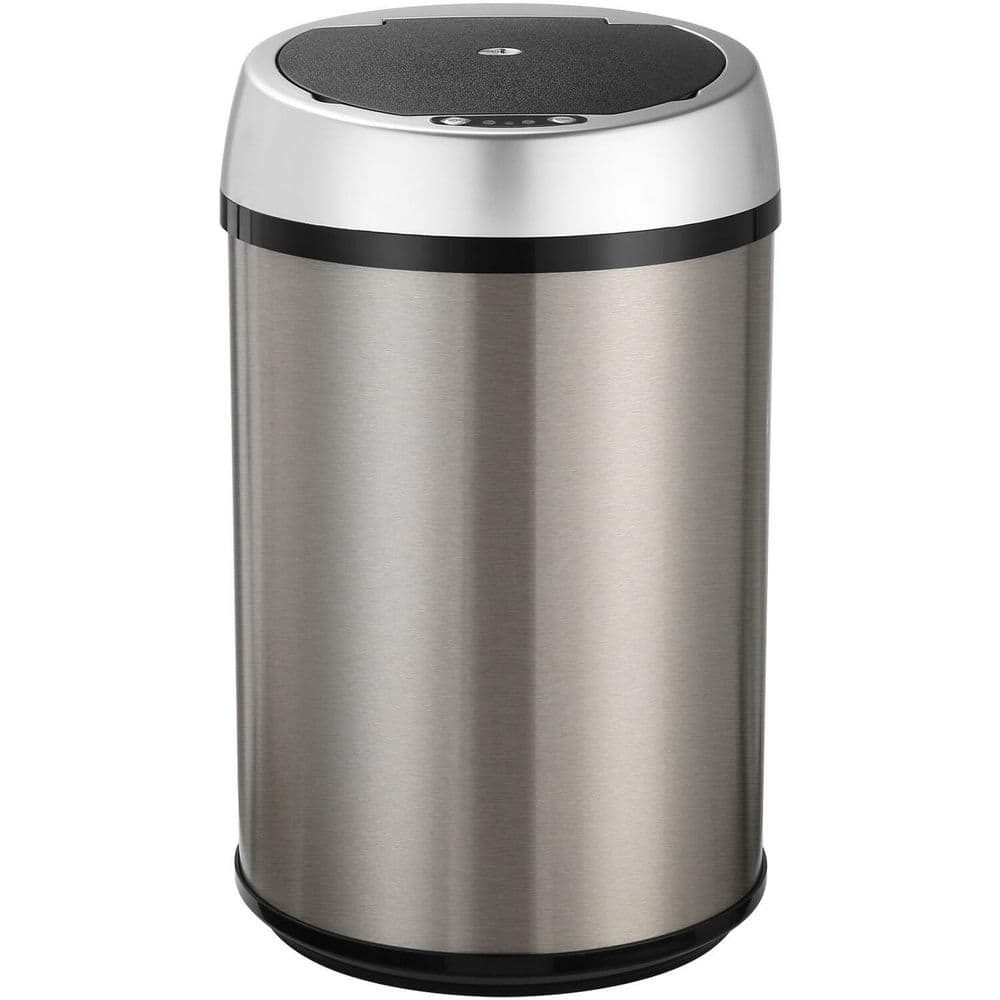 Steel Trash Can 3.1 Gallon Round Step Bathroom Trash Can Home