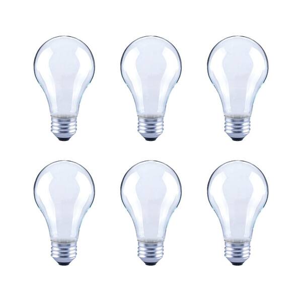 Unbranded 40-Watt Equivalent A19 Frosted Glass Vintage Decorative Edison Filament Dimmable LED Light Bulb Daylight (6-Pack)