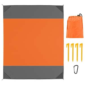 96.5'' x 108'' Orange Sand Proof Picnic Blanket Water Resistant Foldable Camping Beach Mat