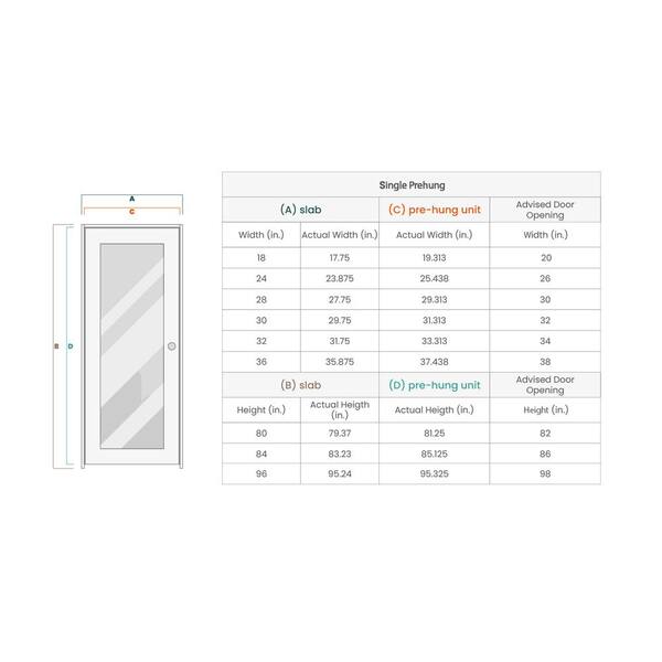 Unbranded - 30 in. x 80 in. Vona Right-Handed Solid Core Veralinga Oak Textured Wood Single Prehung Interior Door