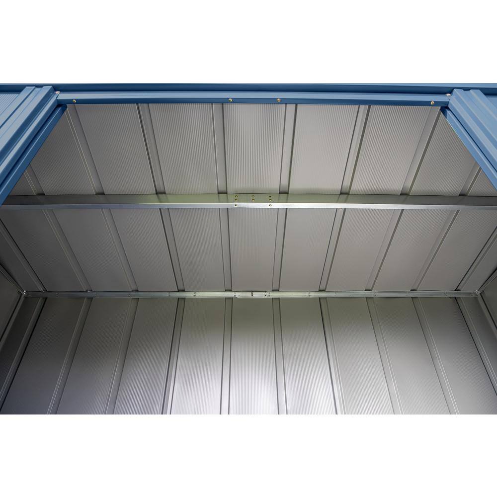 10 ft. x 4 ft. Blue Grey Galvanized Steel Storage Shed