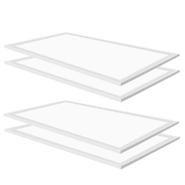 Honbei 2 ft. x 4 ft. 7800 LM Integrated LED Panel Light 5000K Lighting ETL Listed Recessed Edge-Lit Drop Ceiling Light (4-Pack)