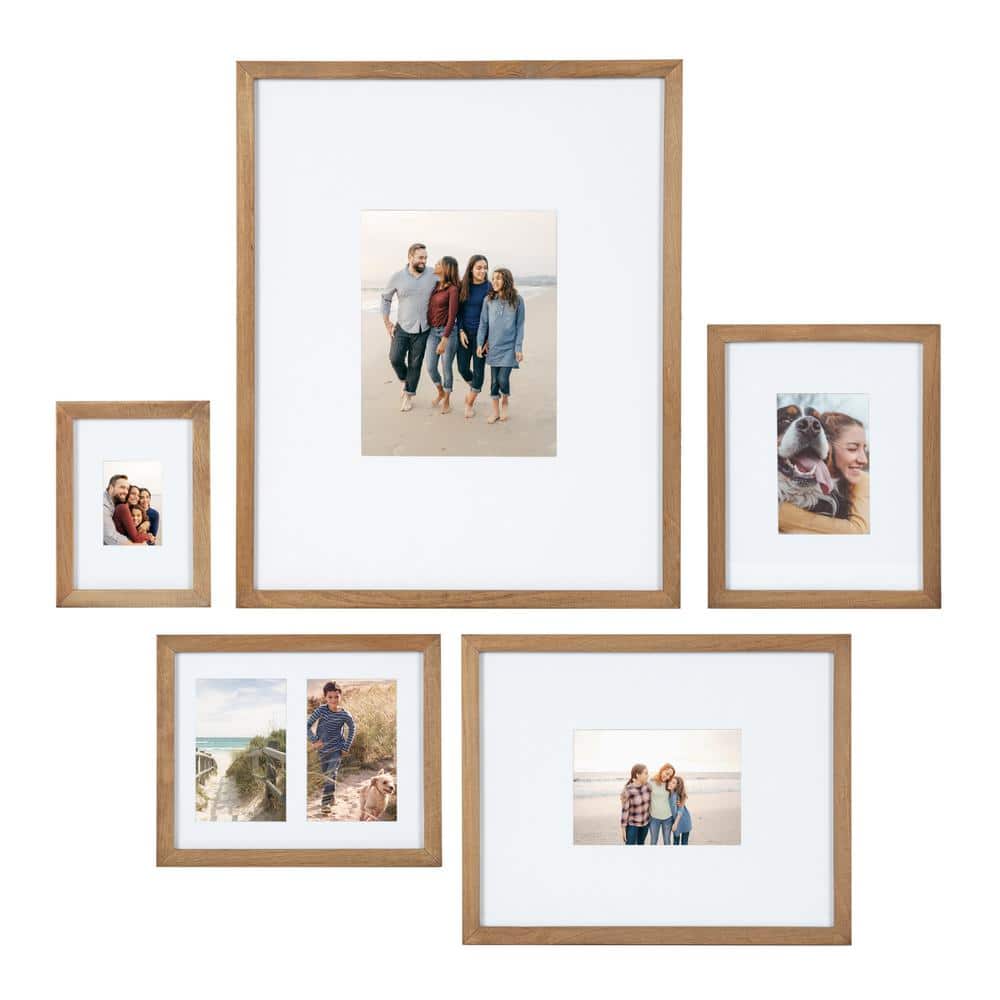Rattan Picture Frame Set - 2-Piece Boho Picture Frame - Wicker Photo Frames 4x6 and 8x10 - Natural Materials, Strong Construction - Rustic Desk