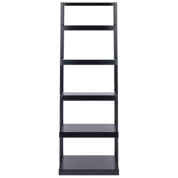 Winsome Wood Bailey Black 5-Shelf Ladder Bookcase Winsome Wood Bailey Black 5-Shelf Ladder Bookcase