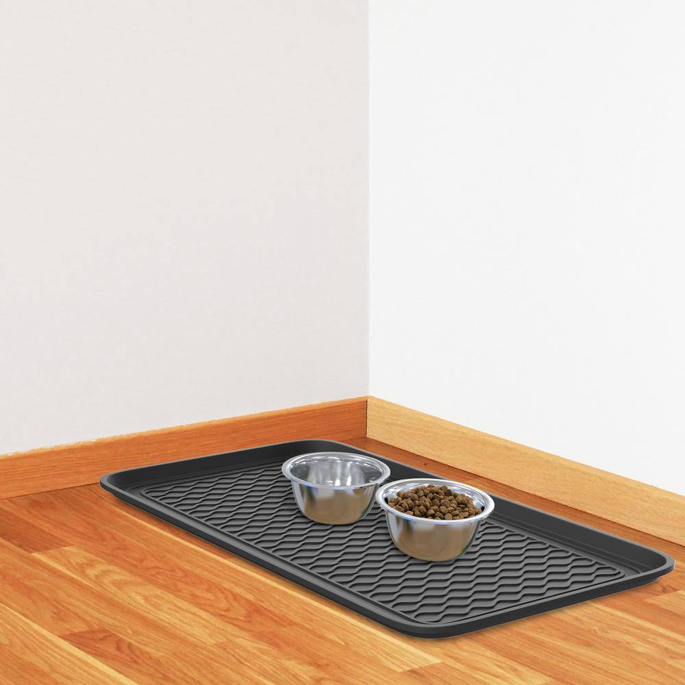 Black Large Polypropylene Outdoor Boot Tray Set of 2