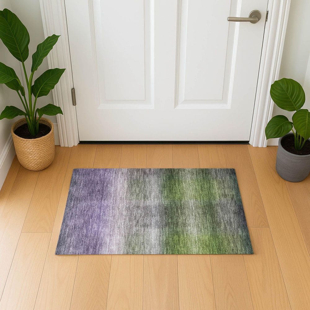 Mayfield Premium Machine Washable Abstract AMF1735 Olive 2 ft. x 3 ft. Area Rug price history on PriceWatchPro