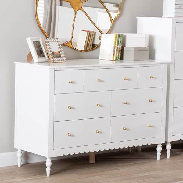 Roni White 7-Drawer 47.6 in. Dresser