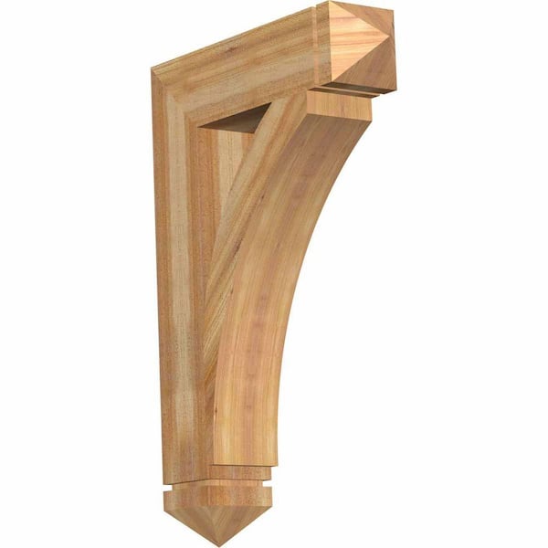 Ekena Millwork 6 in. x 38 in. x 26 in. Western Red Cedar Thorton Arts and Crafts Rough Sawn