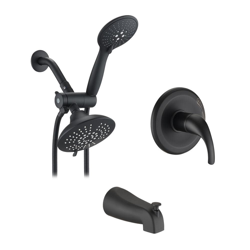 Single-Handle 6-Spray Tub and Shower Faucet Combo in Spot Resist Matte Black price history on PriceWatchPro