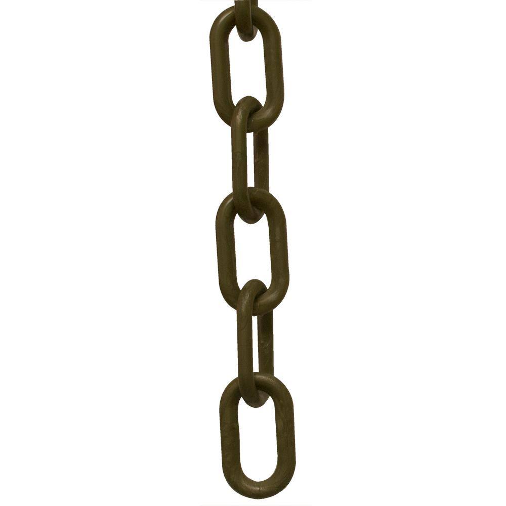 Mr. Chain 1 in. (#4, 25 mm) x 25 ft. Khaki Gold Plastic Chain-10007-25