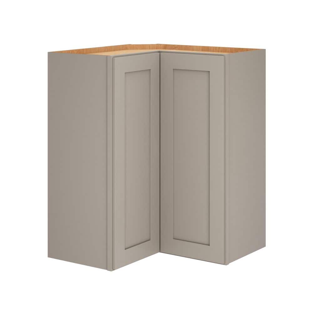 QuickShip Cottage 30 in. W x 12 in. D x 30 in. H Assembled Plywood Shaker L-Shaped Corner Standard Cabinet in Sterling price history on PriceWatchPro